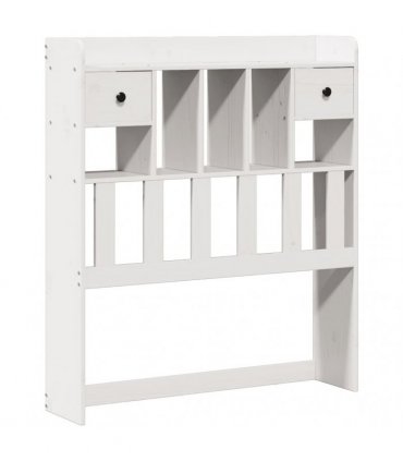 vidaXL Bookcase Bed without Mattress White 75x190 cm Solid Wood Pine