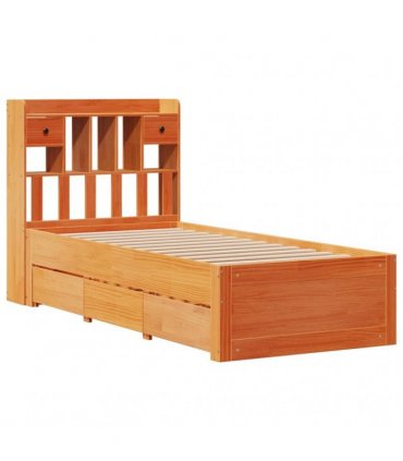vidaXL Bookcase Bed without Mattress Wax Brown 75x190 cm
