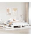 vidaXL Bed Frame without Mattress White 200x200 cm Solid Wood Pine