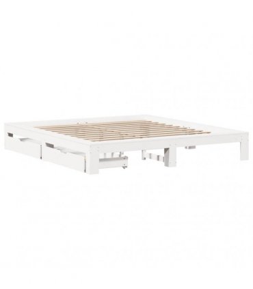 vidaXL Bed Frame without Mattress White 180x200 cm Solid Wood Pine