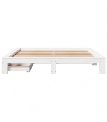 vidaXL Bed Frame without Mattress White 180x200 cm Solid Wood Pine