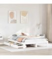 vidaXL Bed Frame without Mattress White 160x200 cm Solid Wood Pine