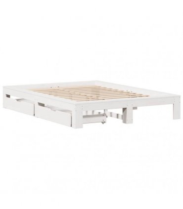 vidaXL Bed Frame without Mattress White 160x200 cm Solid Wood Pine