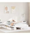 vidaXL Bed Frame without Mattress White 120x200 cm Solid Wood Pine