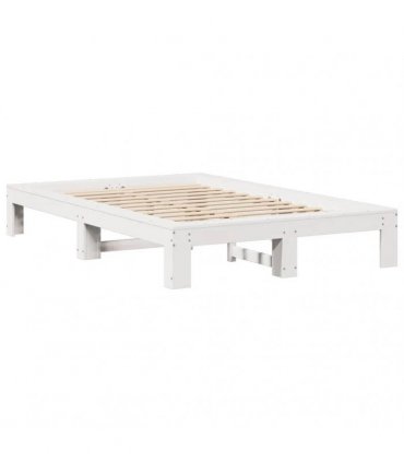 vidaXL Bed Frame without Mattress White 120x200 cm Solid Wood Pine