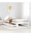 vidaXL Bed Frame without Mattress White 90x200 cm Solid Wood Pine