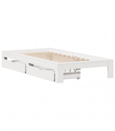 vidaXL Bed Frame without Mattress White 90x190 cm Solid Wood Pine