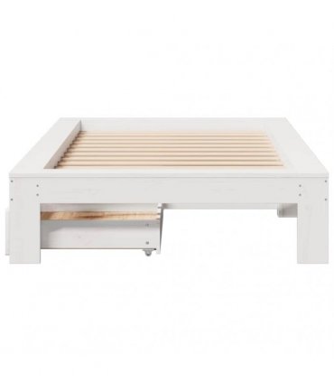 vidaXL Bed Frame without Mattress White 90x190 cm Solid Wood Pine