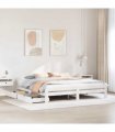 vidaXL Bed frame without Mattress White 200x200 cm Solid Wood Pine
