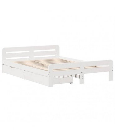 vidaXL Bed frame without Mattress White 150x200 cm Solid Wood Pine