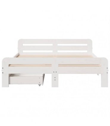 vidaXL Bed frame without Mattress White 150x200 cm Solid Wood Pine
