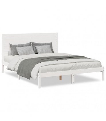 vidaXL Extra Long Bed Frame without Mattress White 140x210 cm