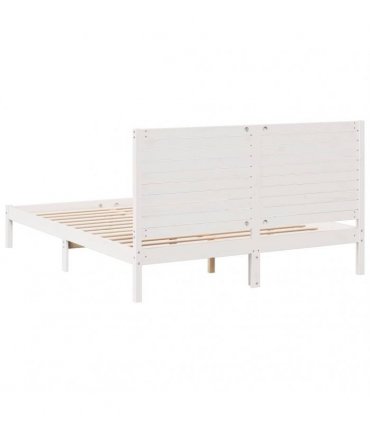 vidaXL Extra Long Bed Frame without Mattress White 140x210 cm