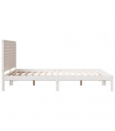 vidaXL Extra Long Bed Frame without Mattress White 140x210 cm
