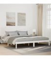 vidaXL Extra Long Bed Frame without Mattress White 180x210 cm