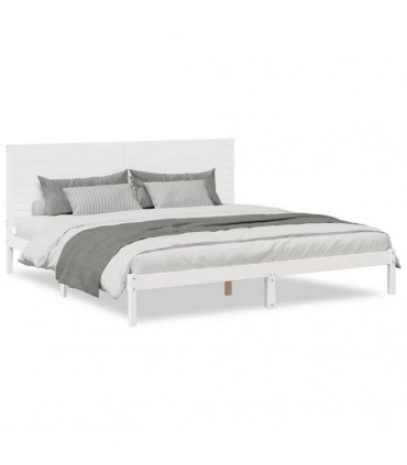 vidaXL Extra Long Bed Frame without Mattress White 180x210 cm
