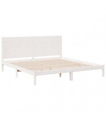 vidaXL Extra Long Bed Frame without Mattress White 180x210 cm