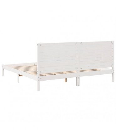 vidaXL Extra Long Bed Frame without Mattress White 180x210 cm