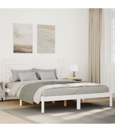 vidaXL Extra Long Bed Frame without Mattress White 140x220 cm