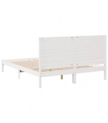 vidaXL Extra Long Bed Frame without Mattress White 140x220 cm