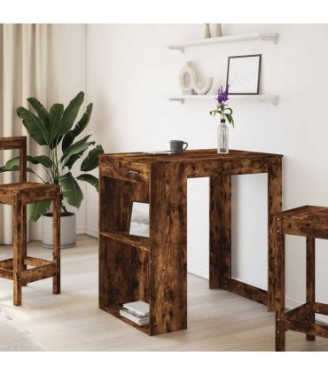 vidaXL Bar Table Smoked Oak102x70x103,5 cm Engineered Wood