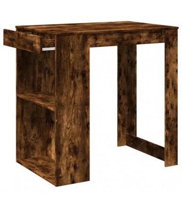 vidaXL Bar Table Smoked Oak102x70x103,5 cm Engineered Wood