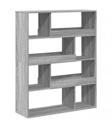 vidaXL Bookcase Grey Sonoma 100x33x125,5 cm Engineered Wood