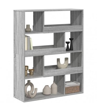 vidaXL Bookcase Grey Sonoma 100x33x125,5 cm Engineered Wood