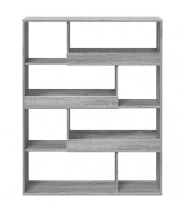 vidaXL Bookcase Grey Sonoma 100x33x125,5 cm Engineered Wood