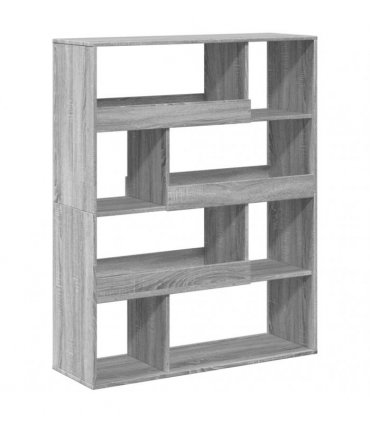 vidaXL Bookcase Grey Sonoma 100x33x125,5 cm Engineered Wood