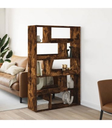 vidaXL Bookcase Smoked Oak100x33x156,5 cm Engineered Wood