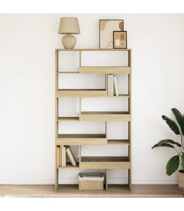 vidaXL Bookcase Sonoma Oak 100x33x187,5 cm Engineered Wood