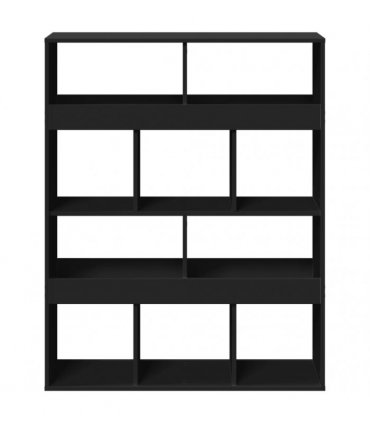 vidaXL Bookcase Black 100x33x125,5 cm Engineered Wood
