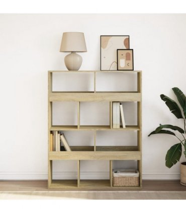 vidaXL Bookcase Sonoma Oak 100x33x125,5 cm Engineered Wood