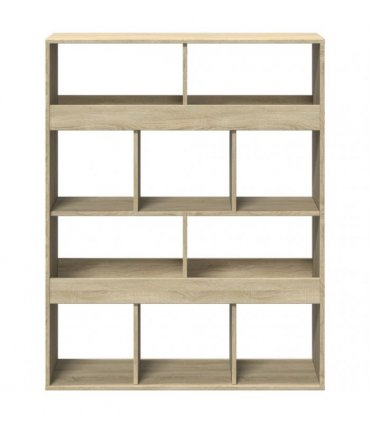 vidaXL Bookcase Sonoma Oak 100x33x125,5 cm Engineered Wood