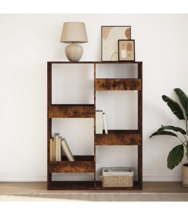 vidaXL Bookcase Smoked Oak 100x33x135 cm Engineered Wood