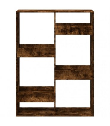 vidaXL Bookcase Smoked Oak 100x33x135 cm Engineered Wood