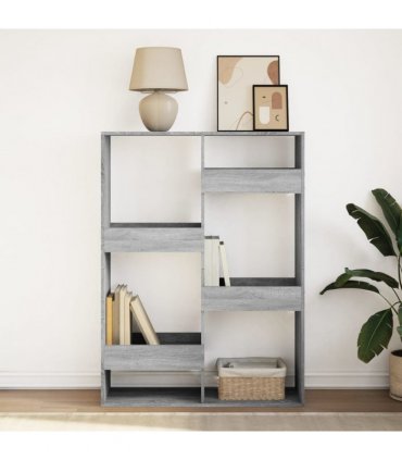 vidaXL Bookcase Grey Sonoma 100x33x135 cm Engineered Wood