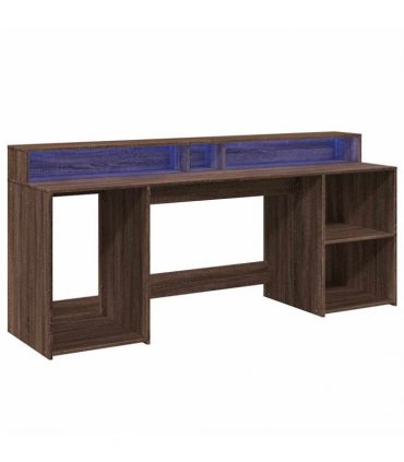 vidaXL Desk Brown Oak 200 x 55 x 91 cm Engineered wood