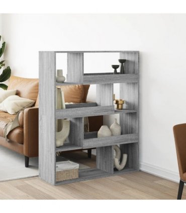 vidaXL Room Divider Grey Sonoma 100x33x125,5 cm Engineered Wood