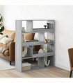 vidaXL Room Divider Grey Sonoma 100x33x125,5 cm Engineered Wood