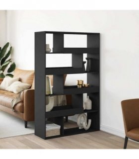vidaXL Room Divider Black 100x33x156,5 cm Engineered Wood