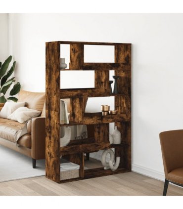 vidaXL Room Divider Smoked Oak100x33x156,5 cm Engineered Wood