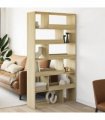 vidaXL Room Divider Sonoma Oak 100x33x187,5 cm Engineered Wood