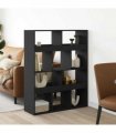 vidaXL Room Divider Black 100x33x125,5 cm Engineered Wood