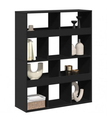 vidaXL Room Divider Black 100x33x125,5 cm Engineered Wood