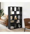 vidaXL Room Divider Black 100x33x156,5 cm Engineered Wood