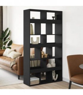 vidaXL Room Divider Black 100x33x187,5 cm Engineered Wood