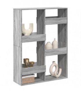 vidaXL Room Divider Grey Sonoma 100x33x135 cm Engineered Wood