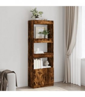vidaXL Highboard Smoked Oak 63x33x180 cm Engineered Wood